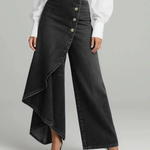 Calvra™ | Denim Wrap Trousers