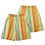 Men's Multicolor Stripe Leisure Swim Shorts