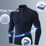 High Stretch Tight Sports Collar Long Sleeves for Men
