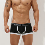 Men's Printed Cotton Low-Rise Bulge Pouch Boxer Briefs