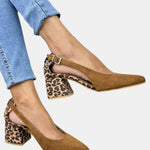 Cammie | Leopard Print Heel Slingbacks