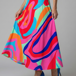 Brya | Cross Wrap Neck Midi Dress