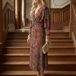 Mikayla | Natural Wrap Midi Dress
