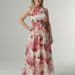 Jayla | Gathered Halter Midi Dress
