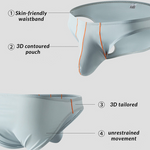 3 Pack Men's U-Pouch Ice Silk Briefs