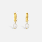 Timeless Gold Pearl Drop Earrings