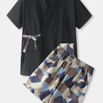 Printed Kimono Pajamas For Men