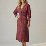 Mikayla | Natural Wrap Midi Dress
