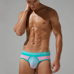 Men’s Spliced Lines Briefs in Ombre
