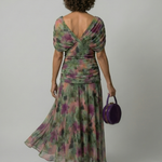 Elin | Off Shoulder Flow Midi Dress