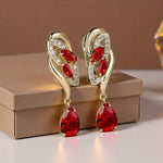Emerald Drop Accent Earrings
