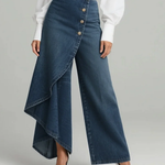 Calvra™ | Denim Wrap Trousers
