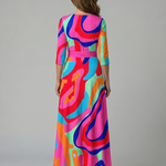 Brya | Cross Wrap Neck Midi Dress