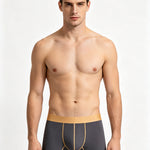 2 Pack Men's Breathable Cotton Seamless Comfort  Skin-Friendly Trunks