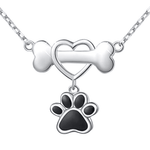 Silver Best Friend Heart Pendant Necklace