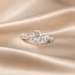 Aurora Vine White Gold Zirconia Ring