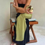Joan | Coastal Chic Strapless Printed Maxi Party Dress