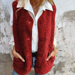 Sophia | Button-Down Short Warm Vest