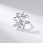 Luxury Leaf Wrap Ring