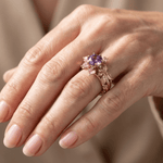 Vintage Purple Blossom Ring