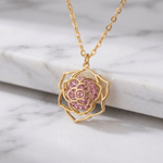 Rose Aura Charm Necklace