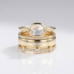 Gold Zirconia Stack Ring