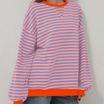 ROXANNE™ - Striped Oversized Sweatshirt