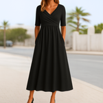 Talia | Crossed Sleeve Dress