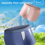 3 Pack Split-Support Men's Trunks- Breathable & Bulge-Enhancing