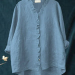 Brooklyn | Cotton & Linen Ruffle Shirt