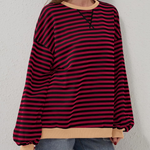 ROXANNE™ - Striped Oversized Sweatshirt