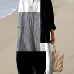 Retro Geometric Print Dress for Women