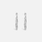 Silver Zephyr Hoop Earrings
