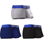 3 Pack Men's Structured Support Pouch Comfort Trunks