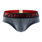 3 Pack Men's Striped U-Pouch Breathable Casual Briefs