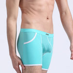 3 Pack Men's Long Leg Boxer Briefs Made of Ultra-Thin Ice Silk with Anti-Wear Elastic
