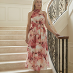 Jayla | Gathered Halter Midi Dress