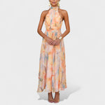 Fortune | Abstract Halter Maxi Dress