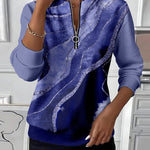 Diana™ | Vintage Half-Zip Printed Sweater