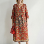 Kiana | Ease Patchwork Midi Dress