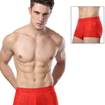 2-pack Men's Ice Silk Breathable Printed Hollow Boxer Briefs
