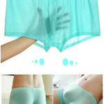Lightweight Breathable Ice Silk U Contoured Boxers for Men