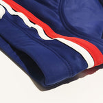 Sports Men's Striped Drawstring Swim Briefs
