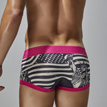 2 Pack Men's Statue of Liberty Print Comfortable and Breathable Trunks