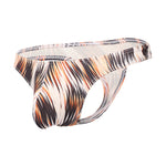 4 Pack Men's U-Pouch Playful Prints Moisture-Wicking Low-Rise Thongs
