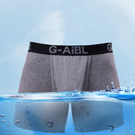 2 Pack Men's Solid Color Bullet Separated U-Pocket Plush Boxer Briefs