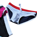 Men's Nautical Stripe Swim Briefs with Removable Pad