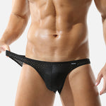 Men's Low-rise Mesh U-shaped Convex Pocket Sports Briefs