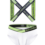 Men's Smooth Ultra-Soft Cotton 4-Way Stretch Activewear Shoulder Strap & Underwear