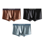 3 Pack Men's Solid-Color Breathable Trunks